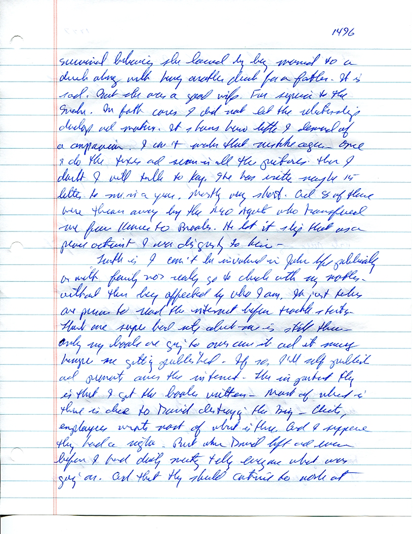 Dr John WorldPeace 2008 Prison Journal